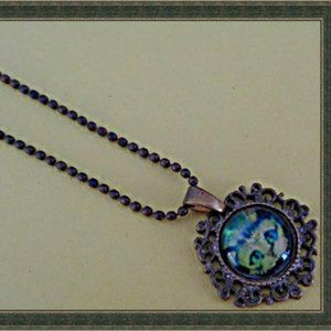 Antique Bronze Design Cat / Kitten Design Necklace